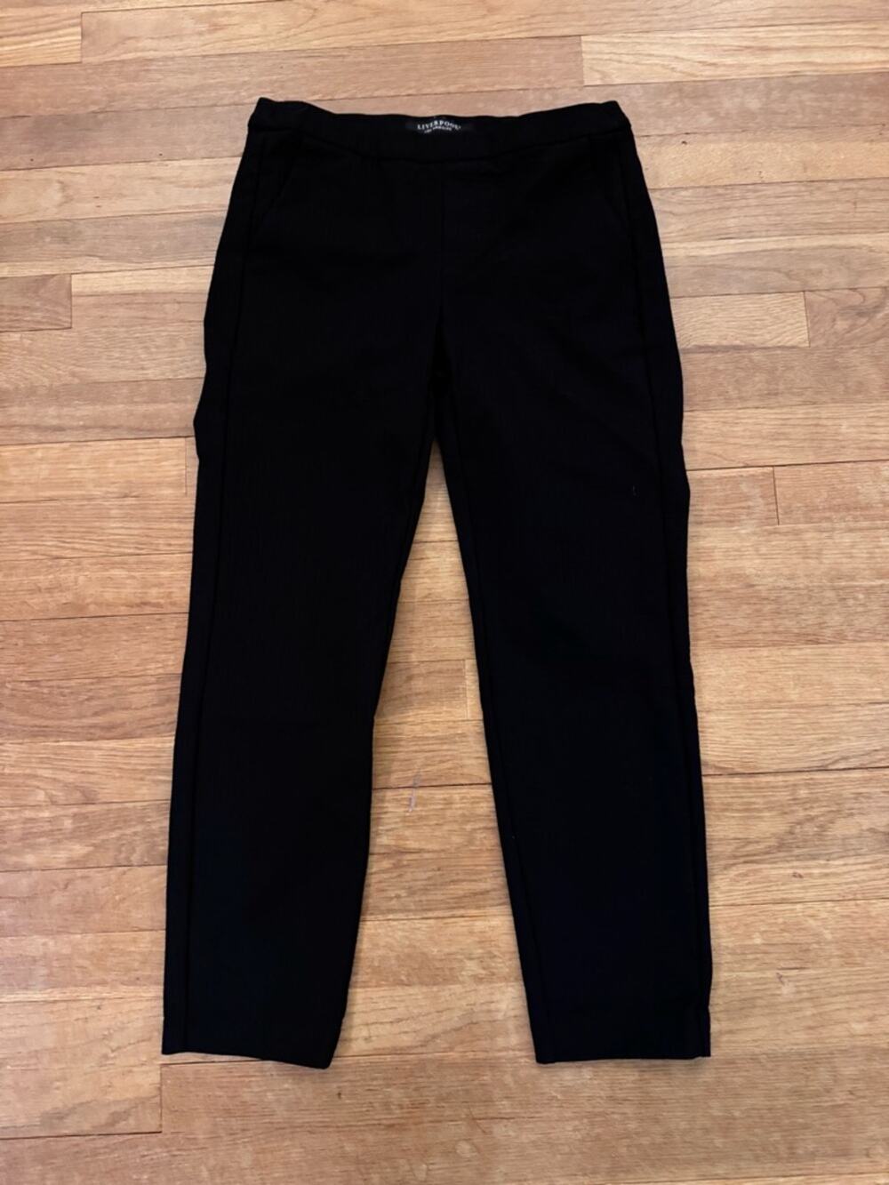 Liverpool Women's Black Ponte Pull On Pants - Size 4
 b35
